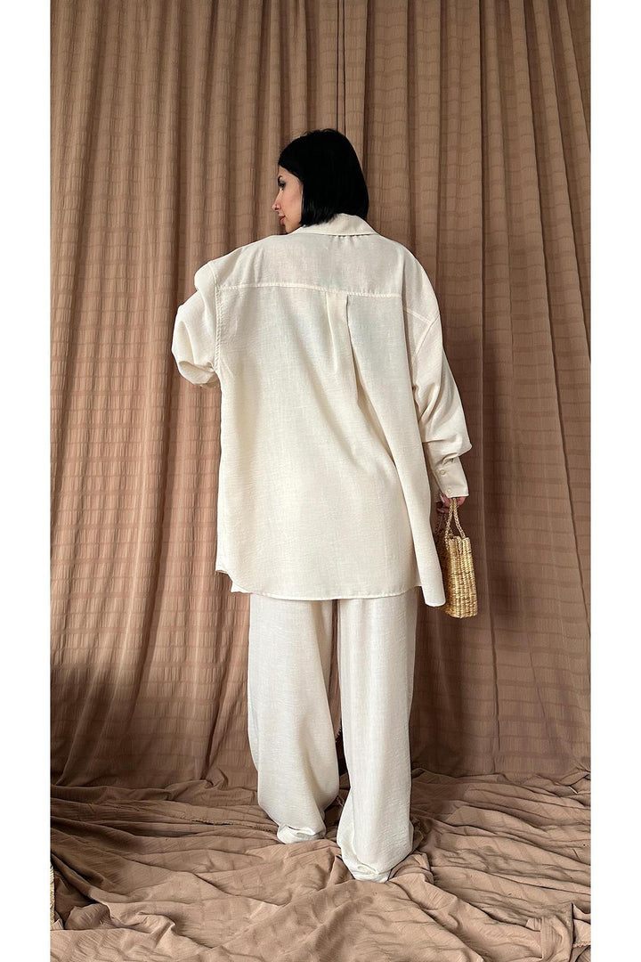 ELS Wholesale Beige Rio Linen Shirt and Pants Set - Bergisch Gladbach