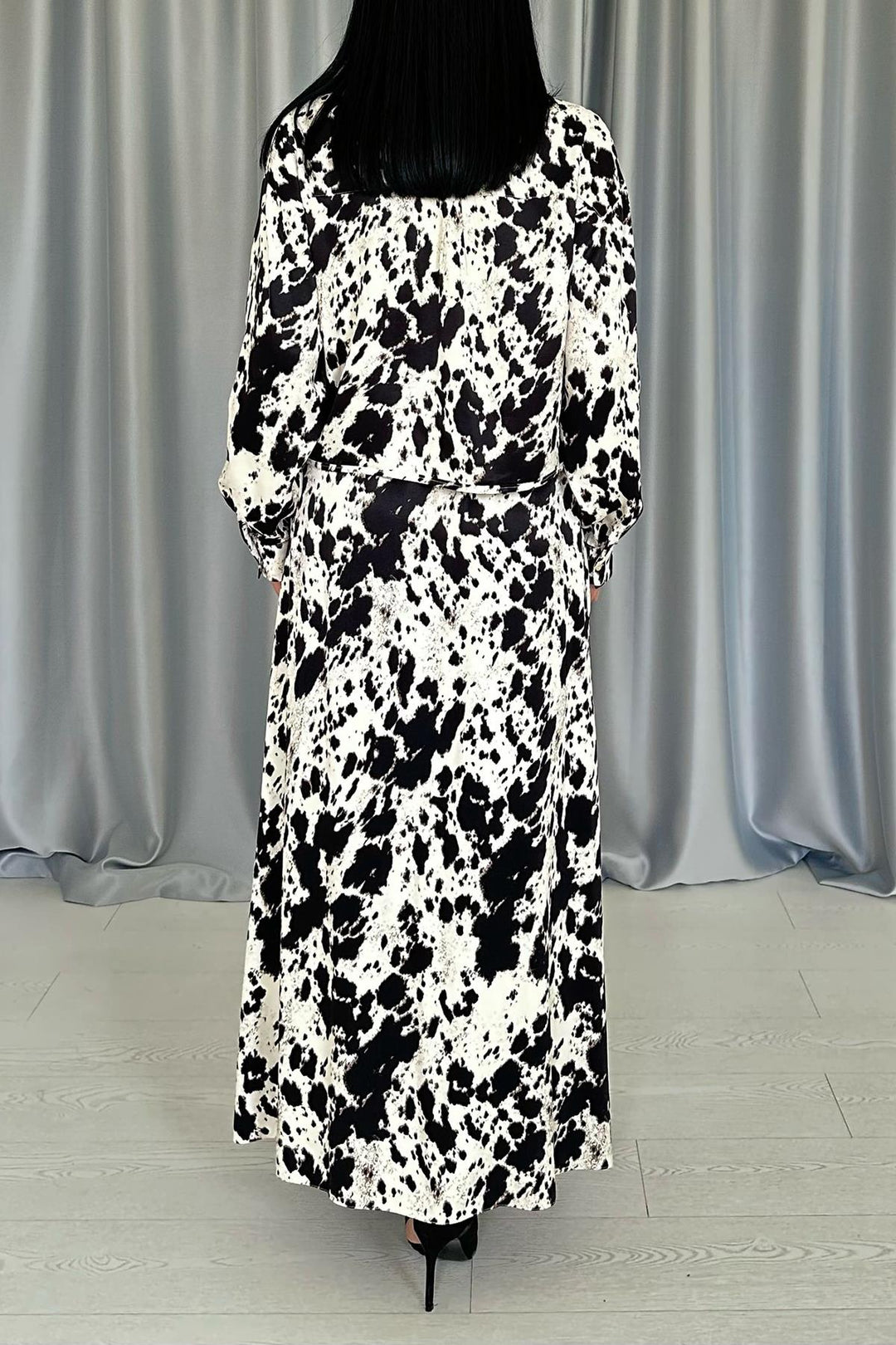 ELS Wholesale Beige Black Patterned Viscose Set - Morristown