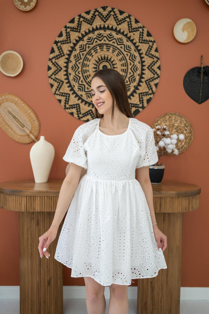 ELS Wholesale White Fisto Dress - Norwalk
