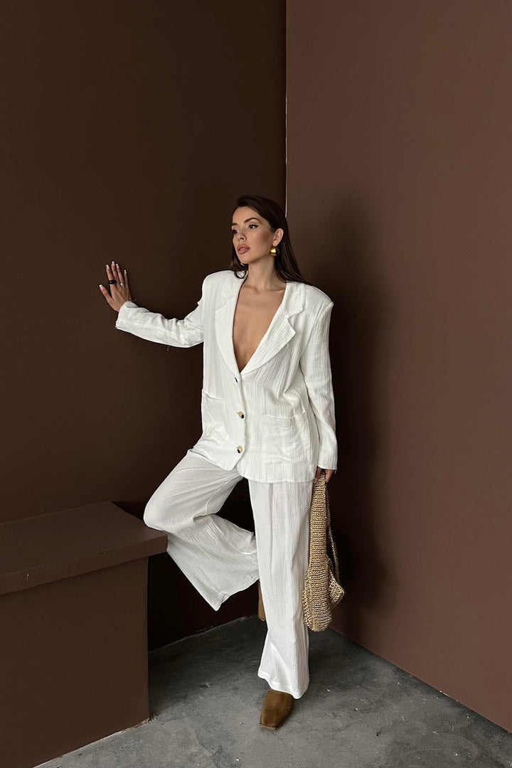 ELS Wholesale White Oversize Muslin Set - Querétaro