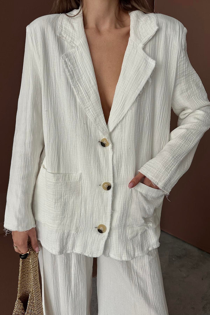 ELS Wholesale White Oversize Muslin Set - Querétaro