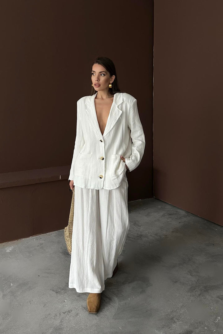 ELS Wholesale White Oversize Muslin Set - Querétaro
