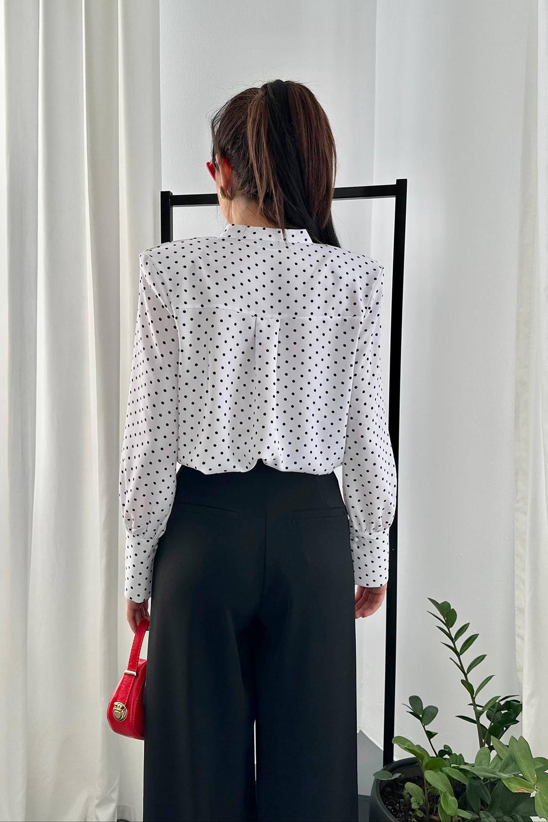 ELS Wholesale White Polka Dot Shirt - Adelanto
