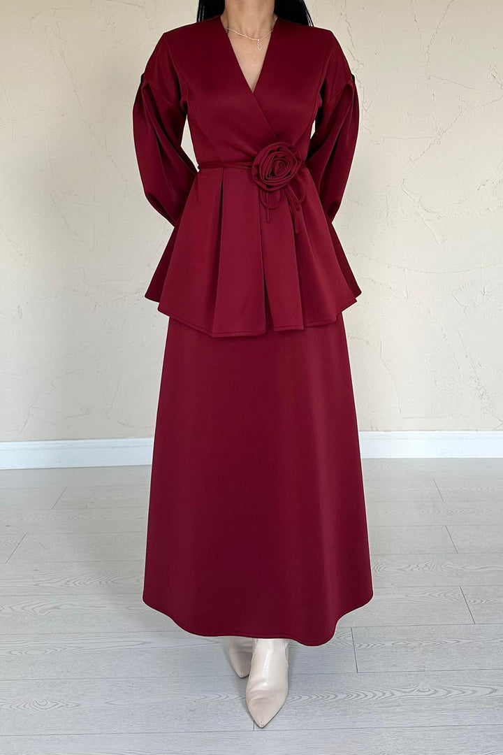 ELS Wholesale Burgundy Rose Detailed Set - Palm Springs