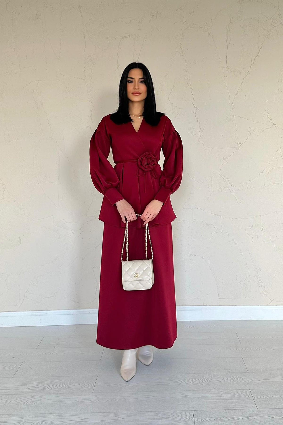 ELS Wholesale Burgundy Rose Detailed Set - Palm Springs