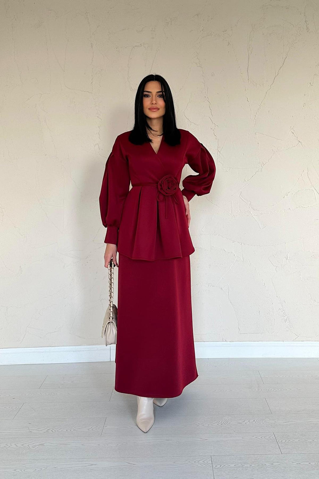 ELS Wholesale Burgundy Rose Detailed Set - Palm Springs