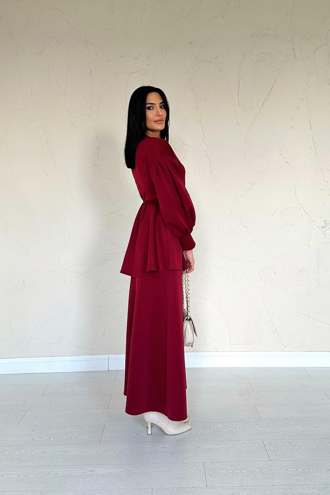 ELS Wholesale Burgundy Rose Detailed Set - Palm Springs
