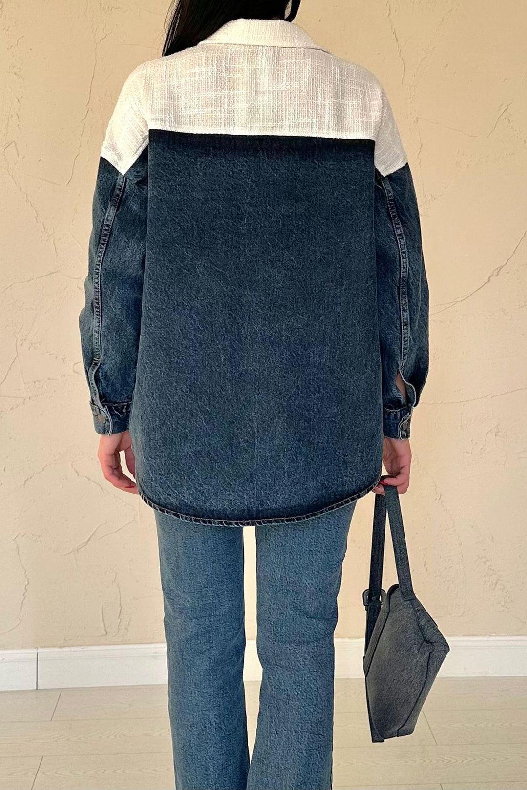 ELS Wholesale Ecru Denim Jacket with Yarn Trim - Salon-de-Provence