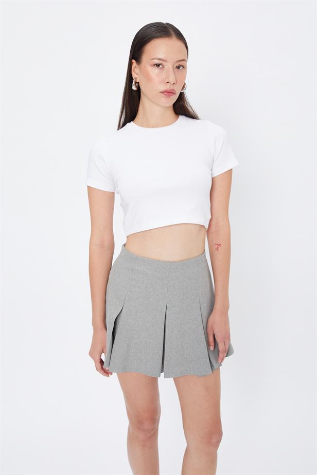 RYN Wholesale Pleated Skirt Gray - Santa Cruz Xoxocotlán