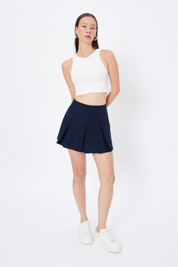 RYN Wholesale Pleated Skirt Navy Blue - Gravina in Puglia