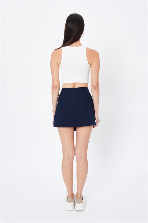 RYN Wholesale Pleated Skirt Navy Blue - Gravina in Puglia