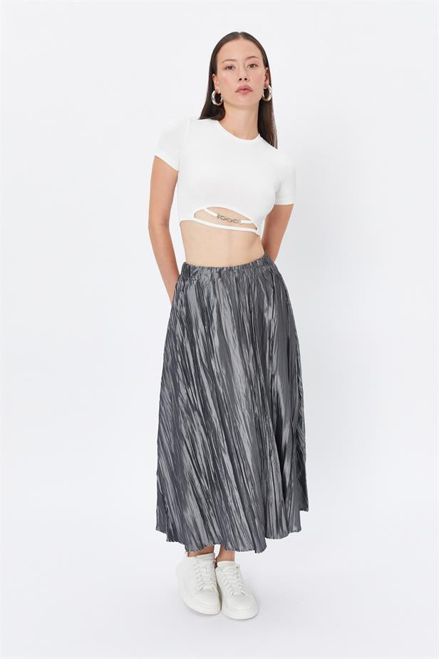 RYN Wholesale Pleated Skirt Gray - Oak Lawn