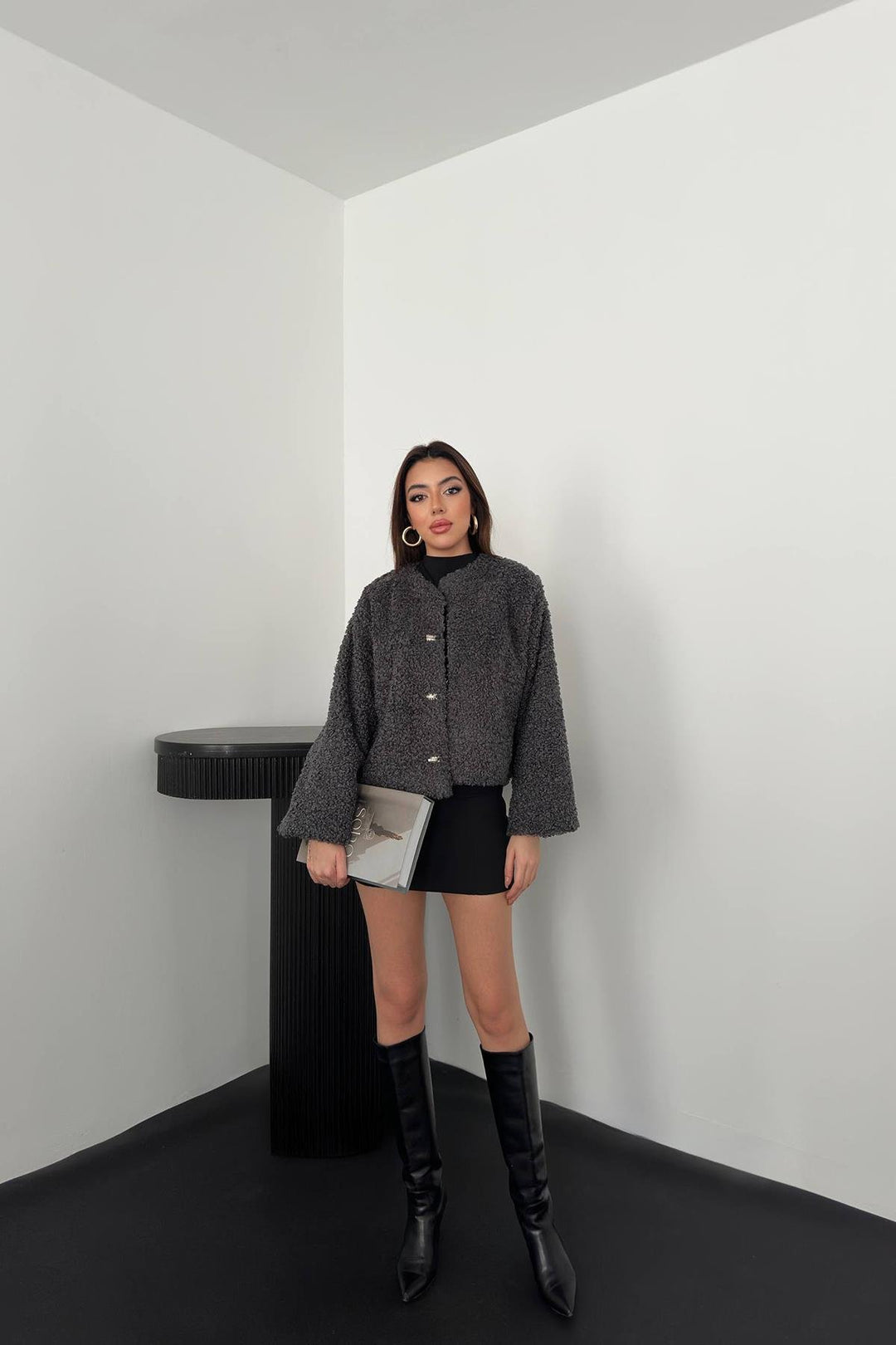 ELS Toptan Füme Peluş Kısa Ceket - Kaufbeuren