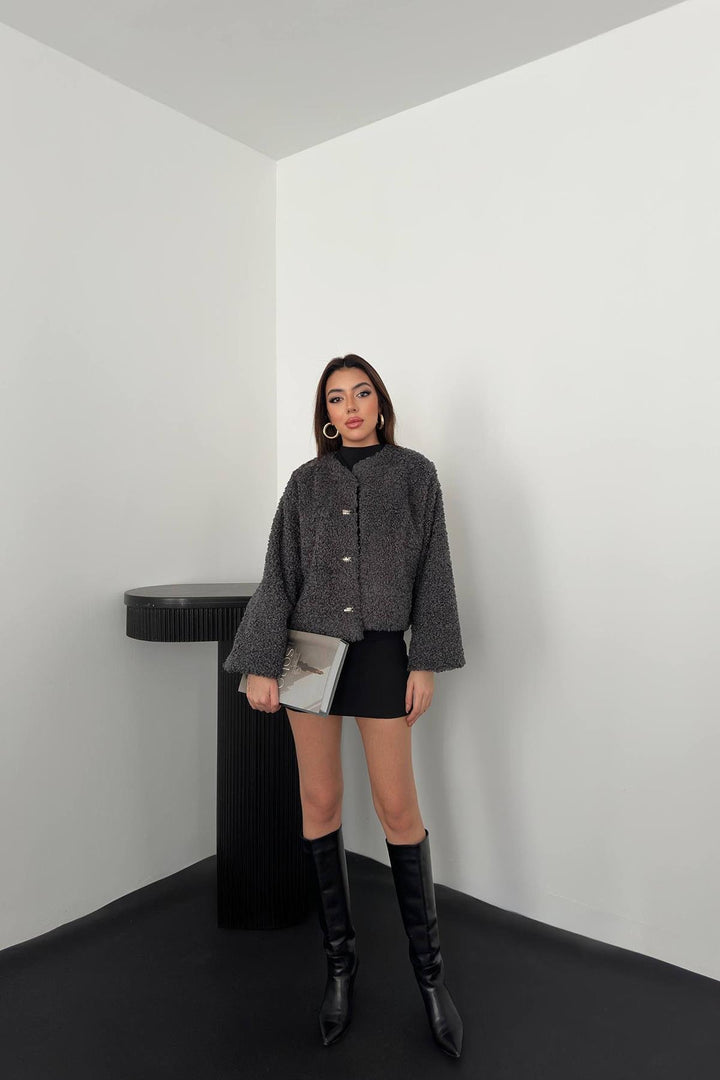 ELS Toptan Füme Peluş Kısa Ceket - Kaufbeuren