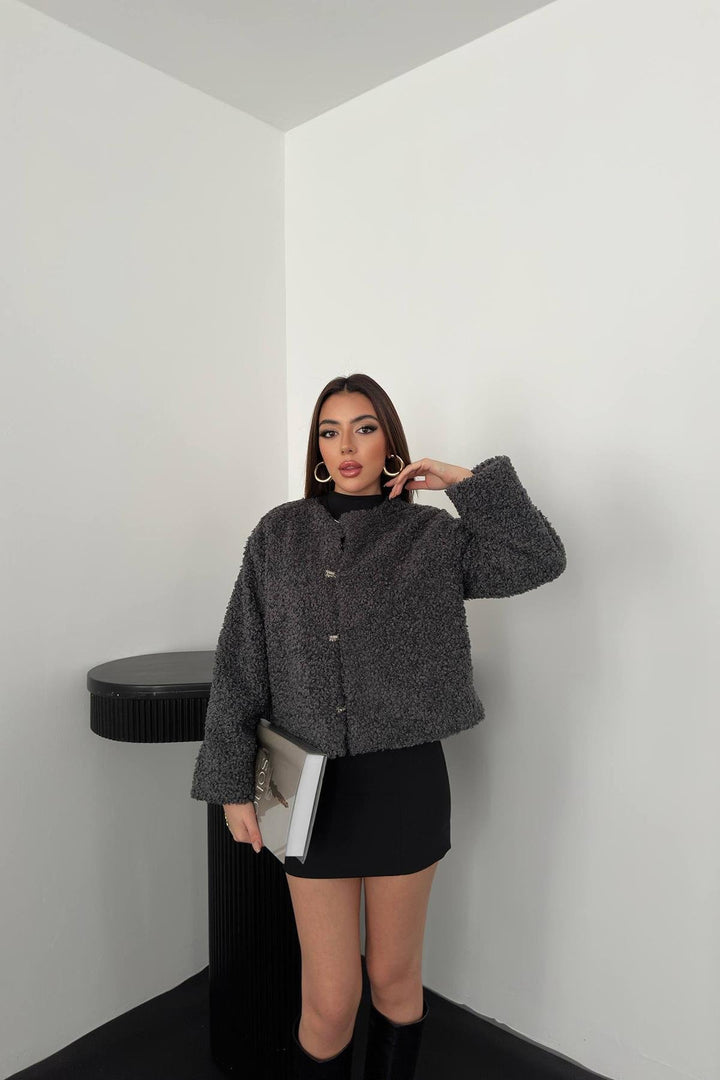 ELS Toptan Füme Peluş Kısa Ceket - Kaufbeuren