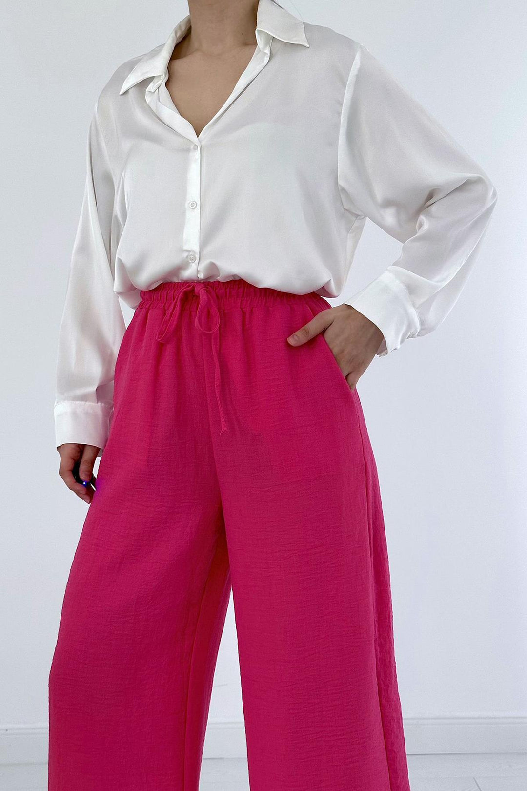 ELS Wholesale Fuchsia Linen Pants - Coachella
