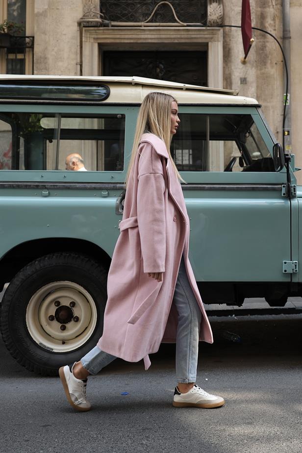 RYN Striped Stamp Coat - Pink - Riccione Marina