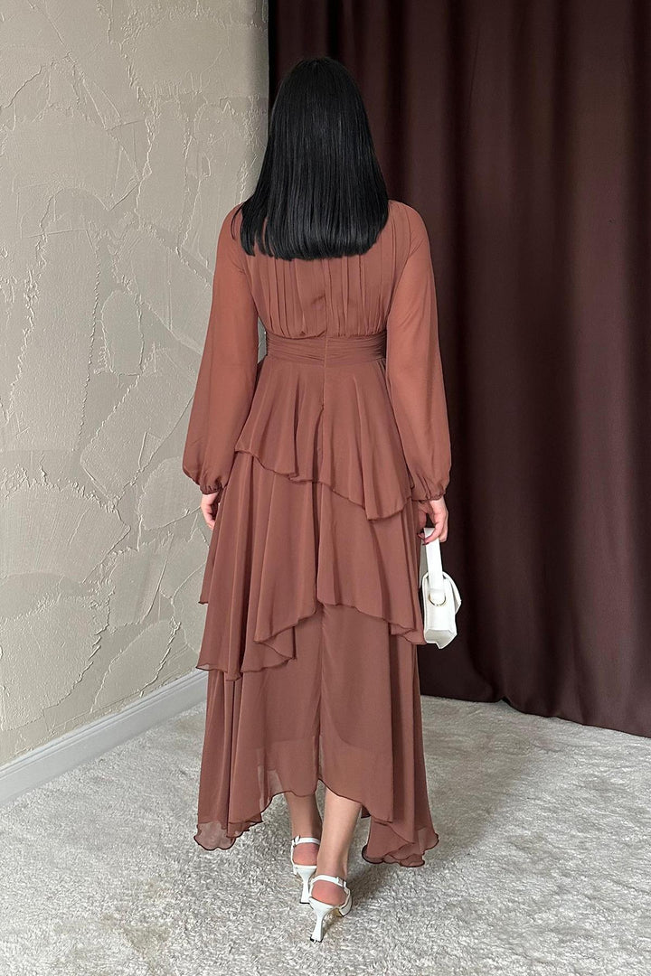 ELS Wholesale Brown Belted Dress - South Lyon