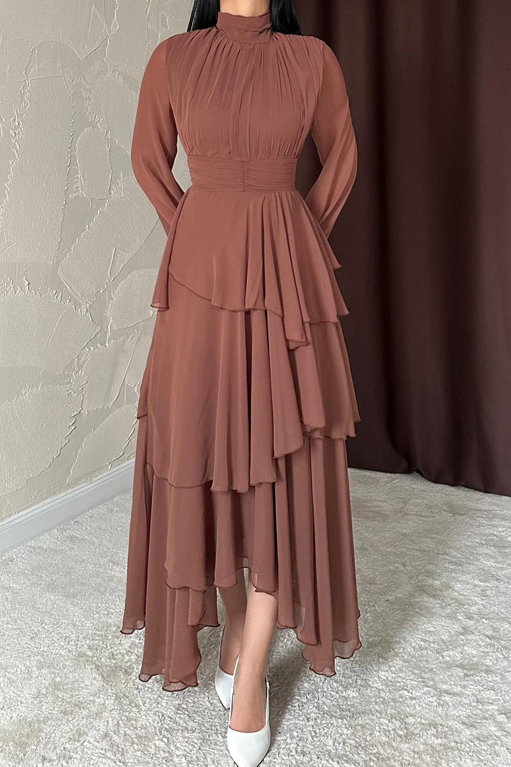 ELS Wholesale Brown Belted Dress - South Lyon
