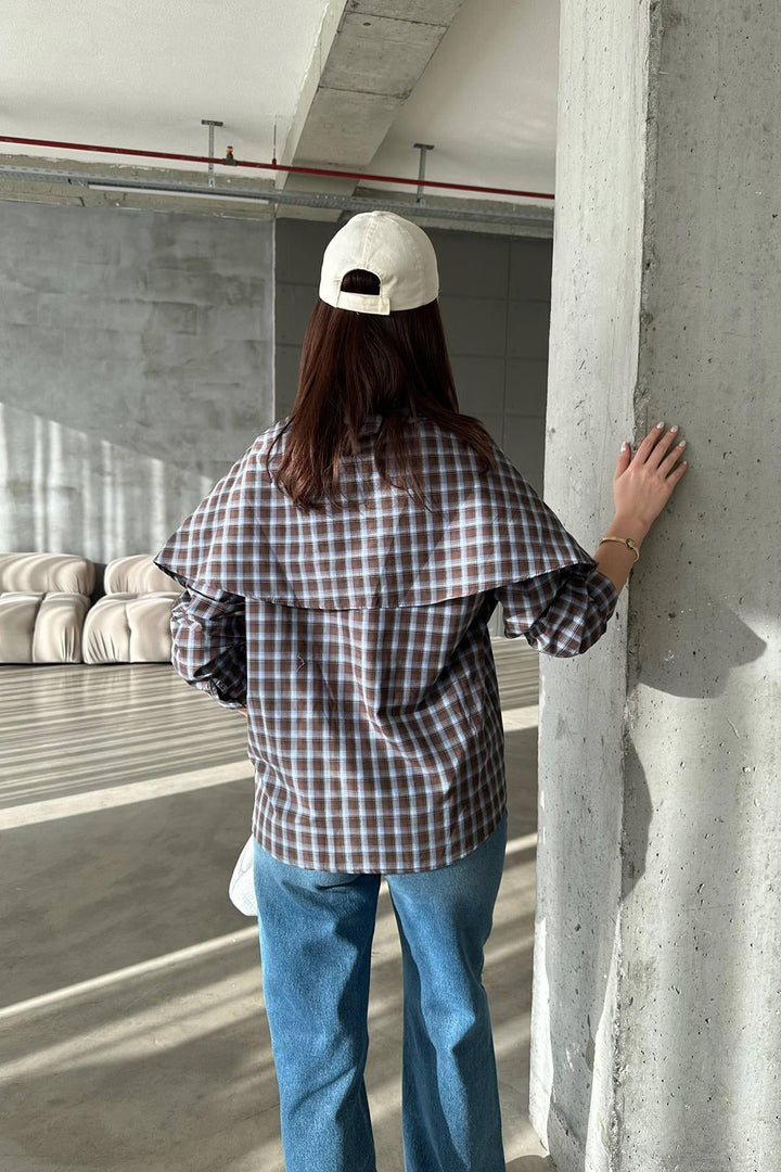 ELS Wholesale Brown Plaid Shirt - Aprilia