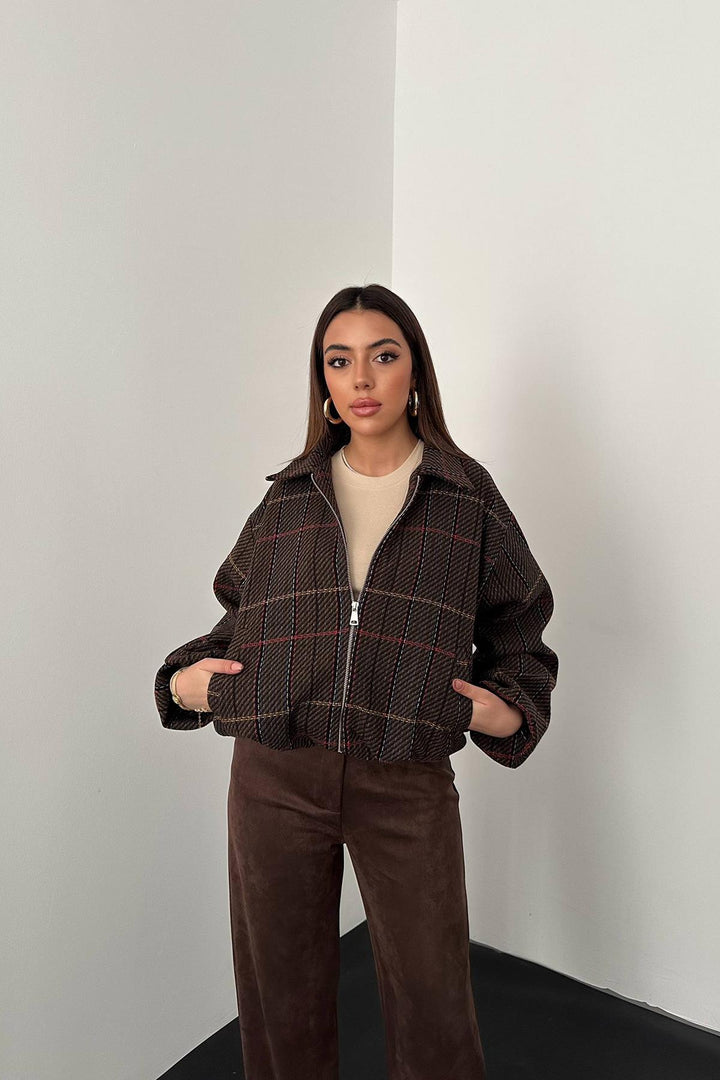 ELS Wholesale Brown Checkered Jacket - Castellón de la Plana