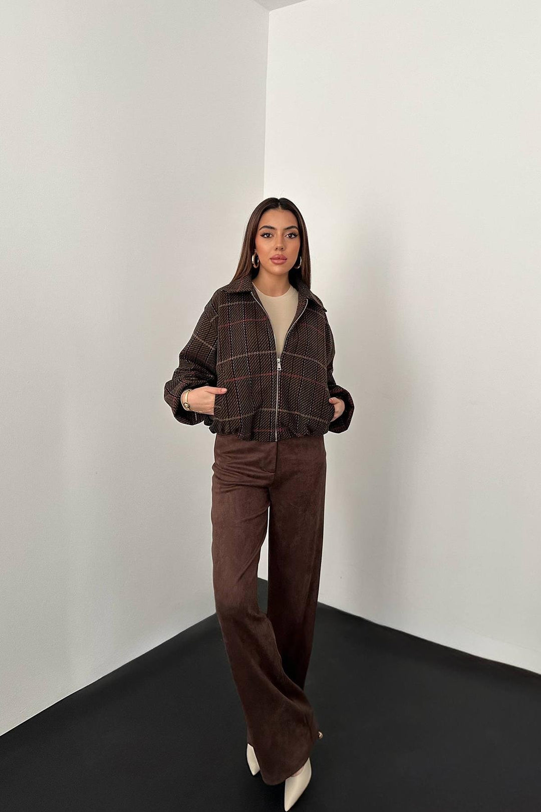 ELS Wholesale Brown Checkered Jacket - Castellón de la Plana