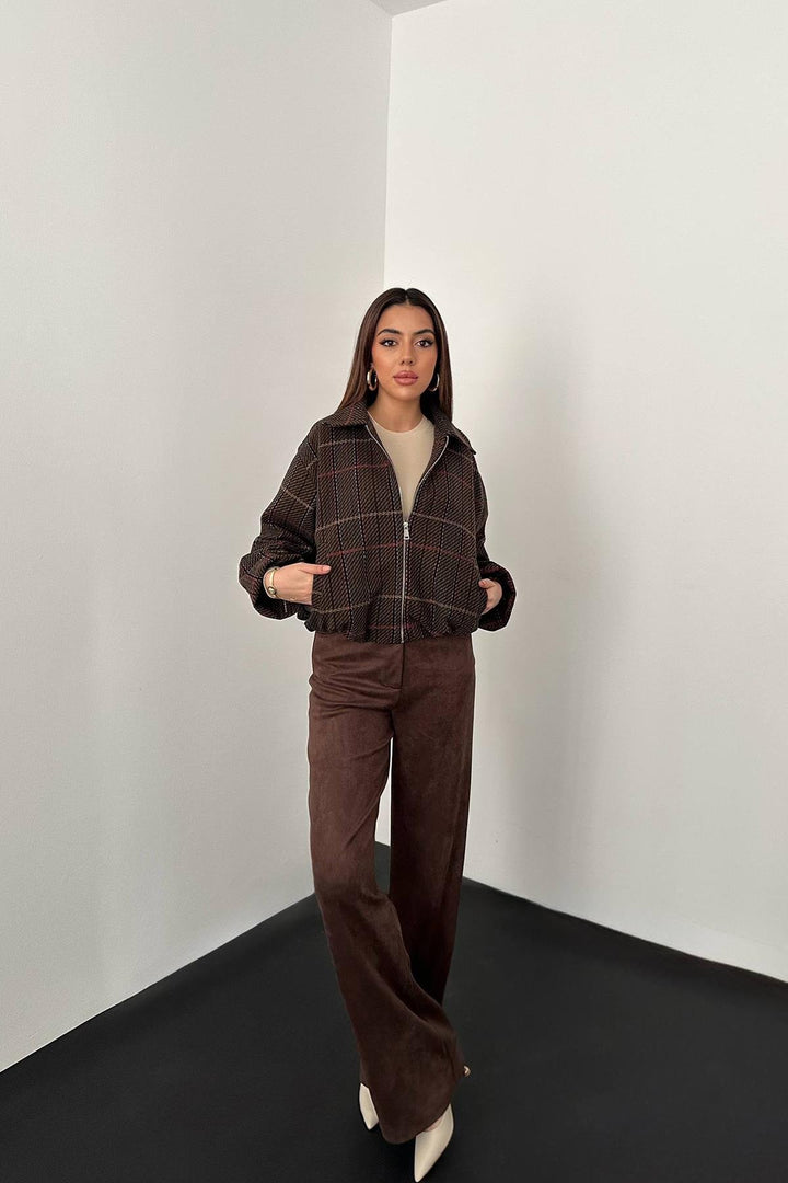 ELS Wholesale Brown Checkered Jacket - Castellón de la Plana