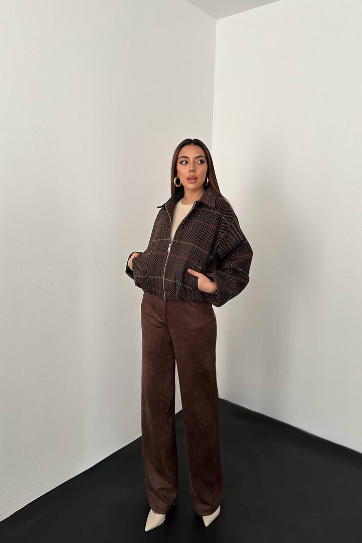 ELS Wholesale Brown Checkered Jacket - Castellón de la Plana