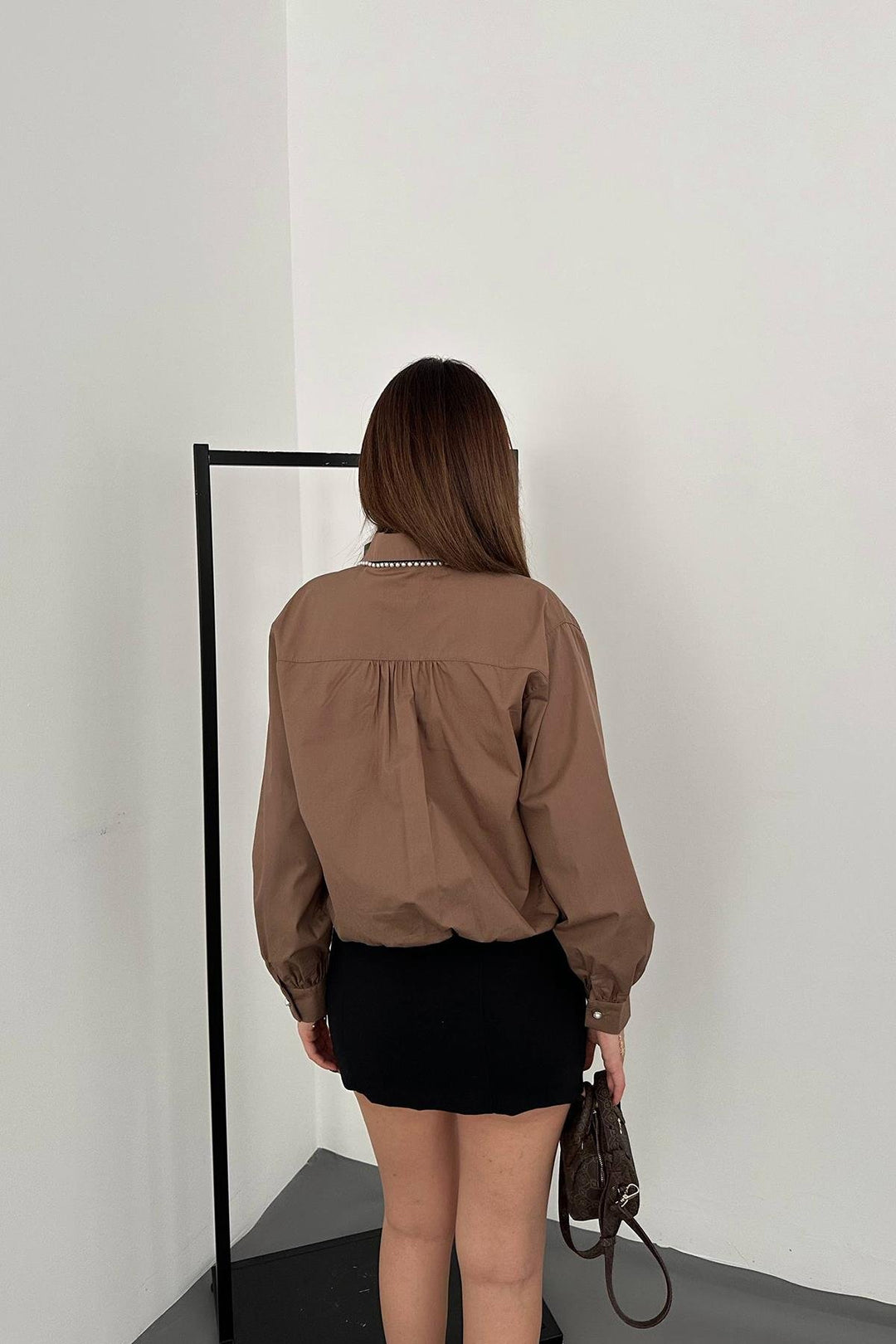 ELS Wholesale Brown Stone Poplin Shirt - Évosmos