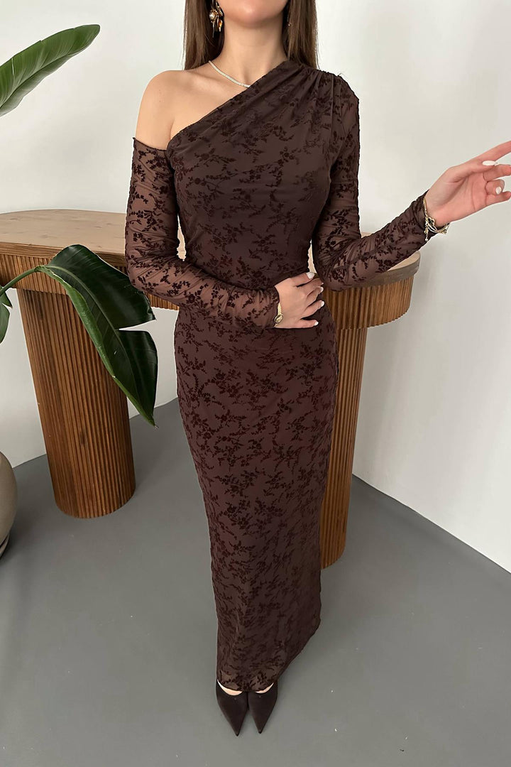 ELS Wholesale Brown Sheer Dress - Severna Park