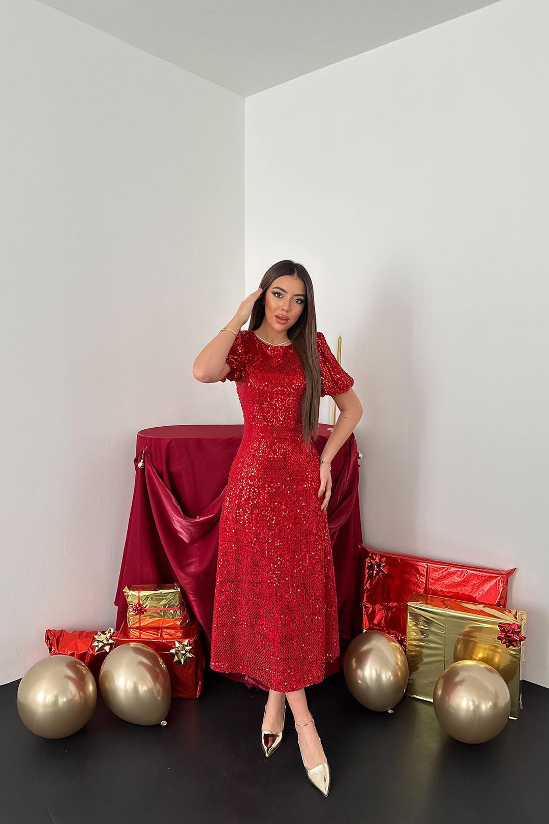 ELS Wholesale Red Velvet Dress - Port Charlotte