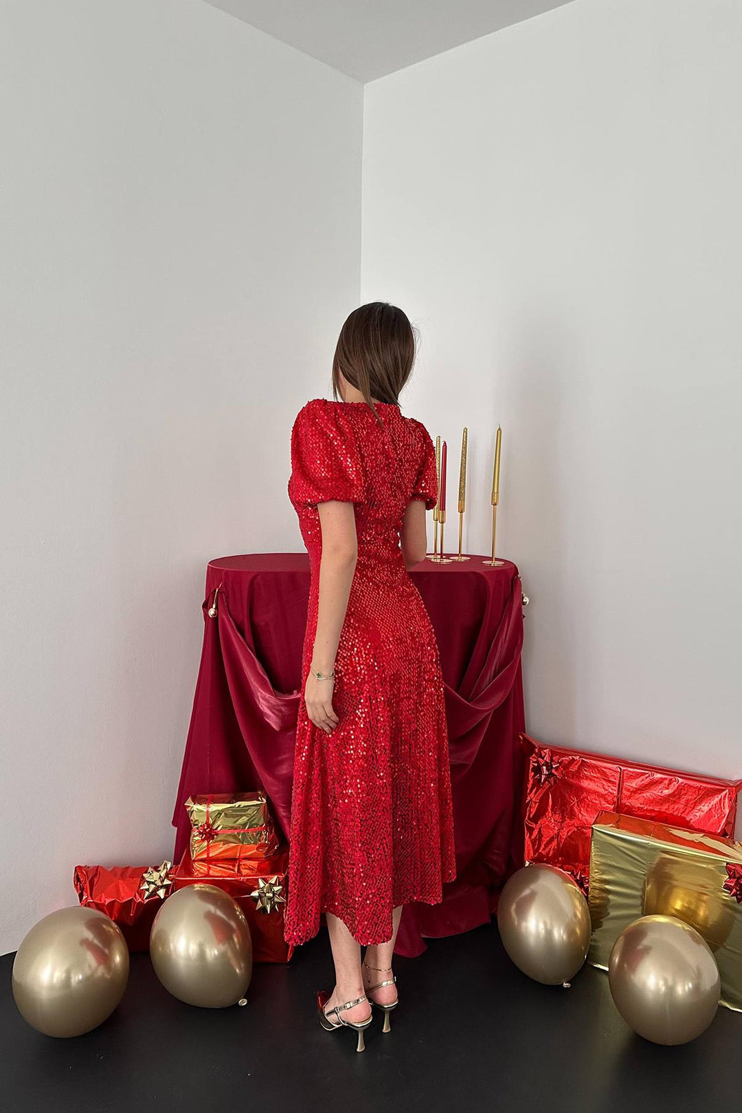 ELS Wholesale Red Velvet Dress - Port Charlotte