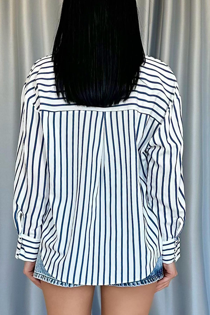 ELS Wholesale Navy Striped Shirt - Marano di Napoli