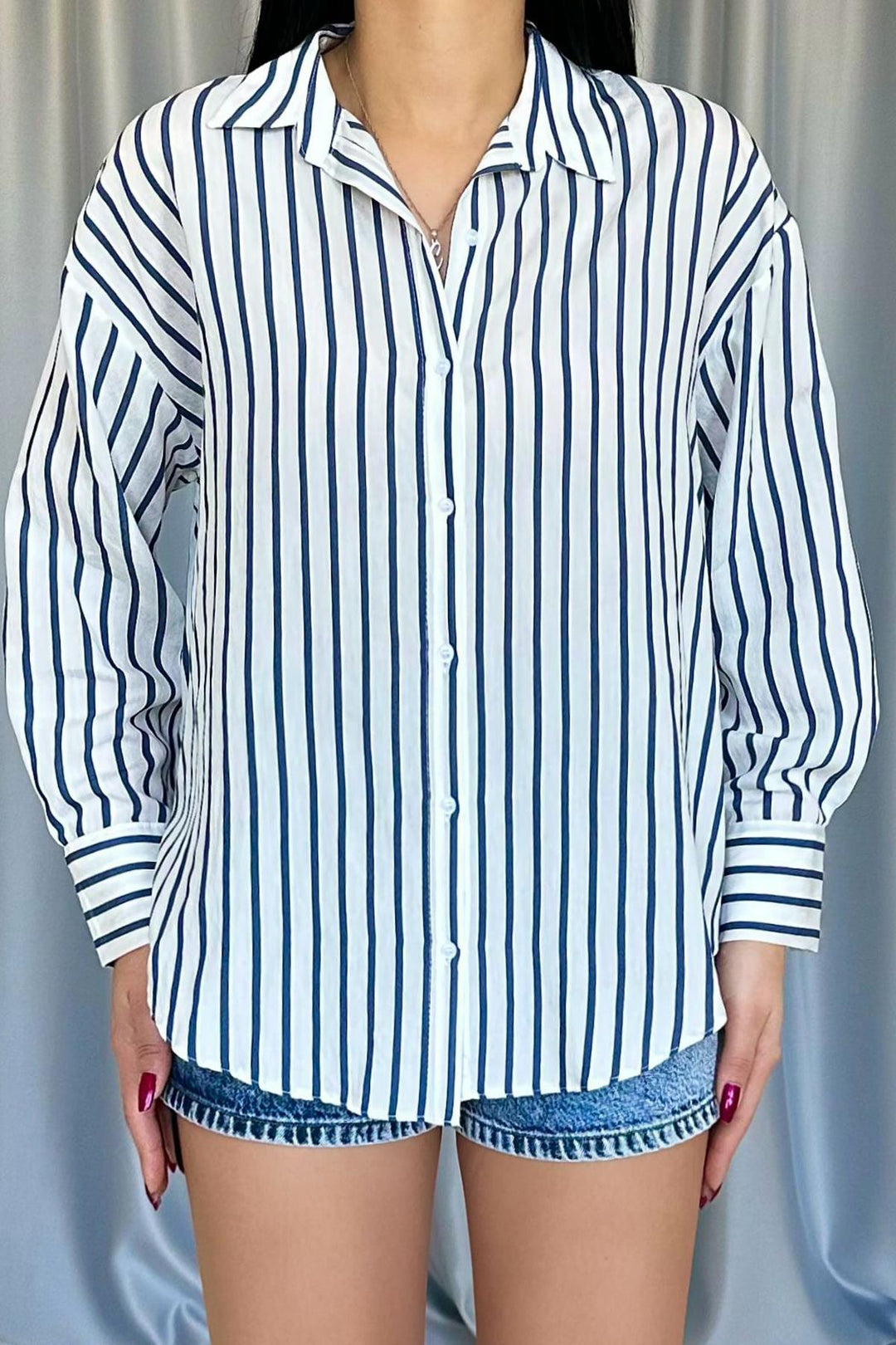 ELS Wholesale Navy Striped Shirt - Marano di Napoli