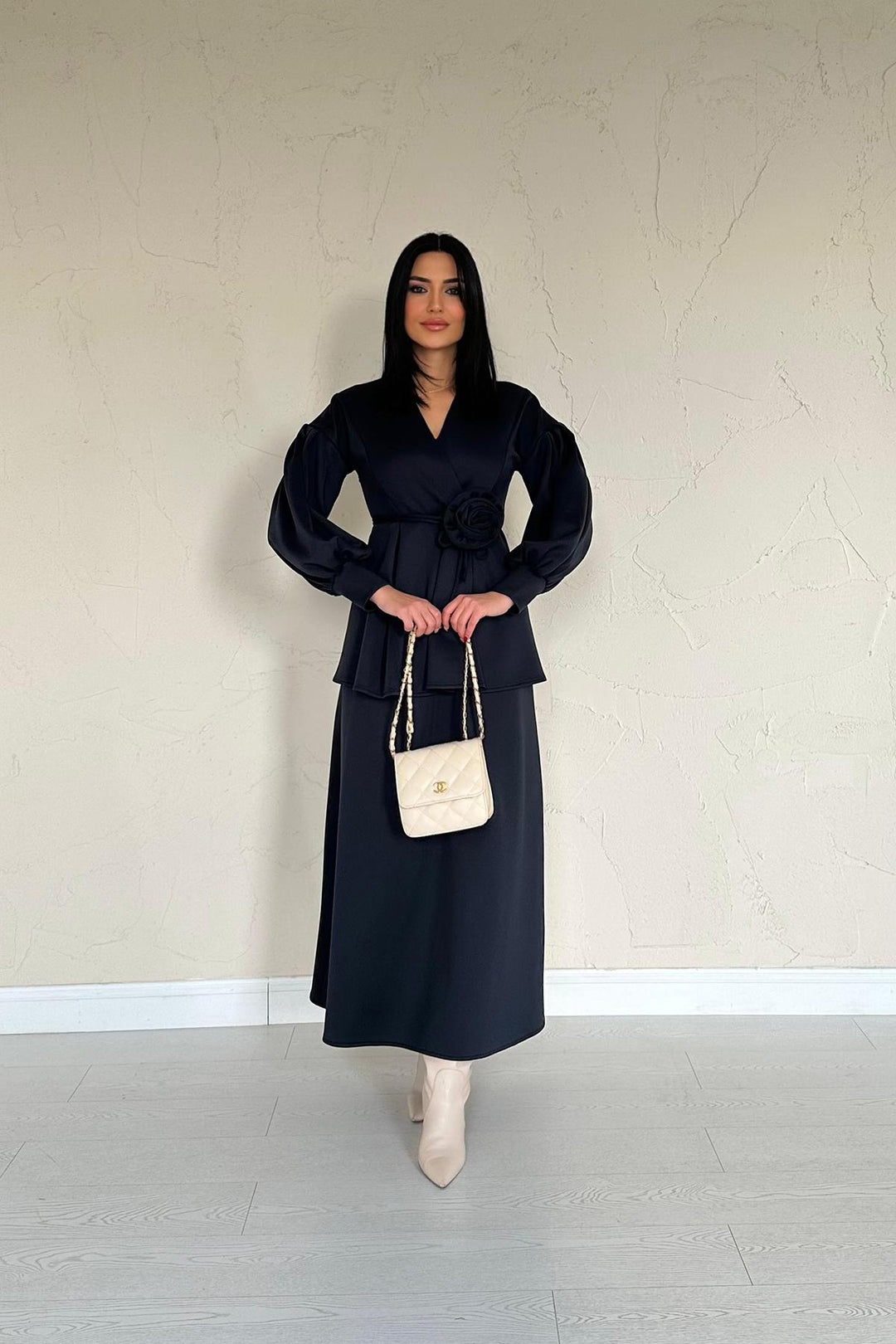 ELS Wholesale Navy Blue Rose Detailed Set - Lutsk