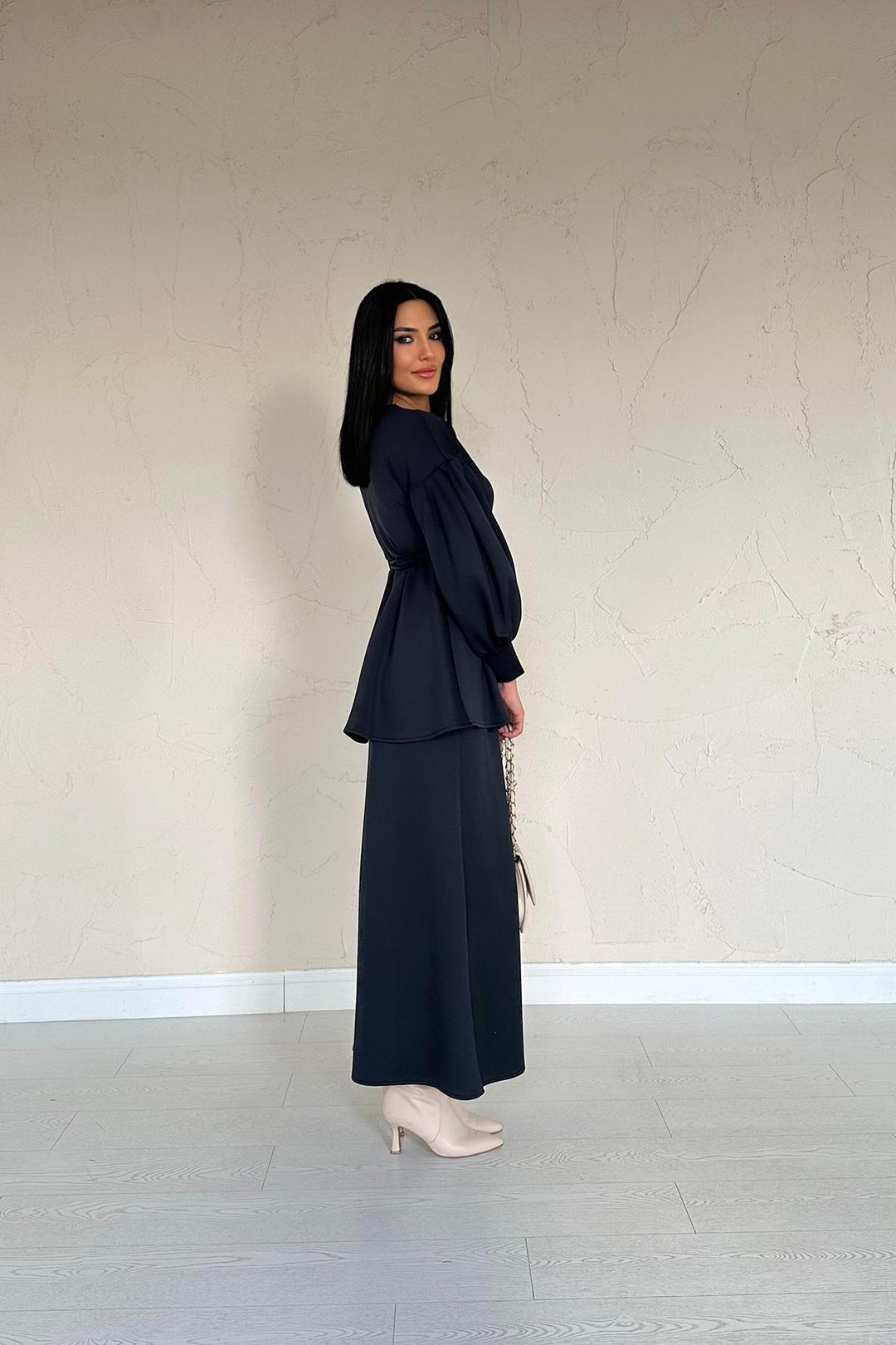 ELS Wholesale Navy Blue Rose Detailed Set - Lutsk