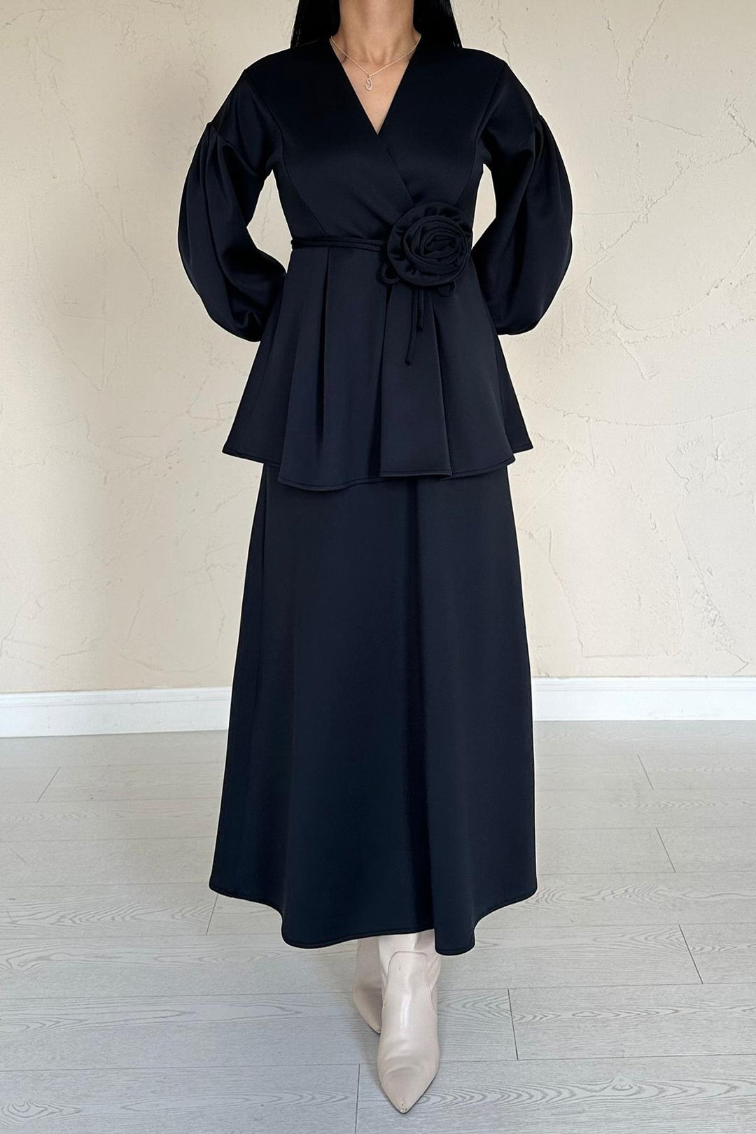 ELS Wholesale Navy Blue Rose Detailed Set - Lutsk