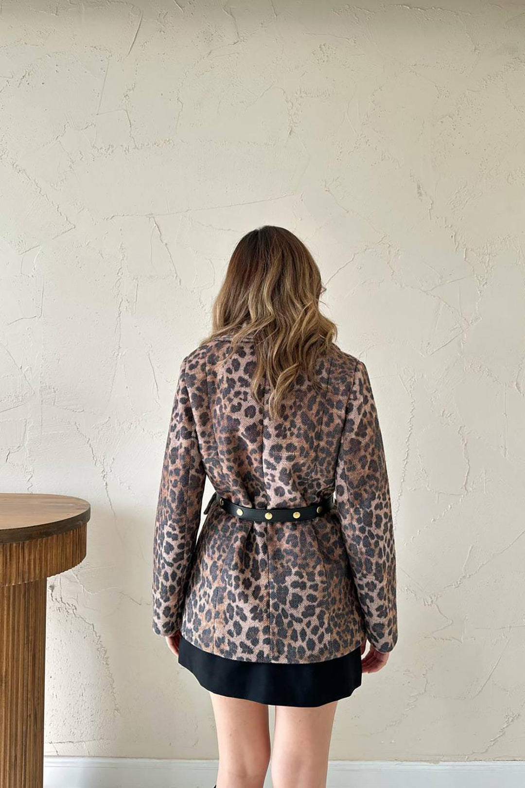 ELS Toptan Leopar Gold Kemerli Leopar Ceket .. - Adelaide