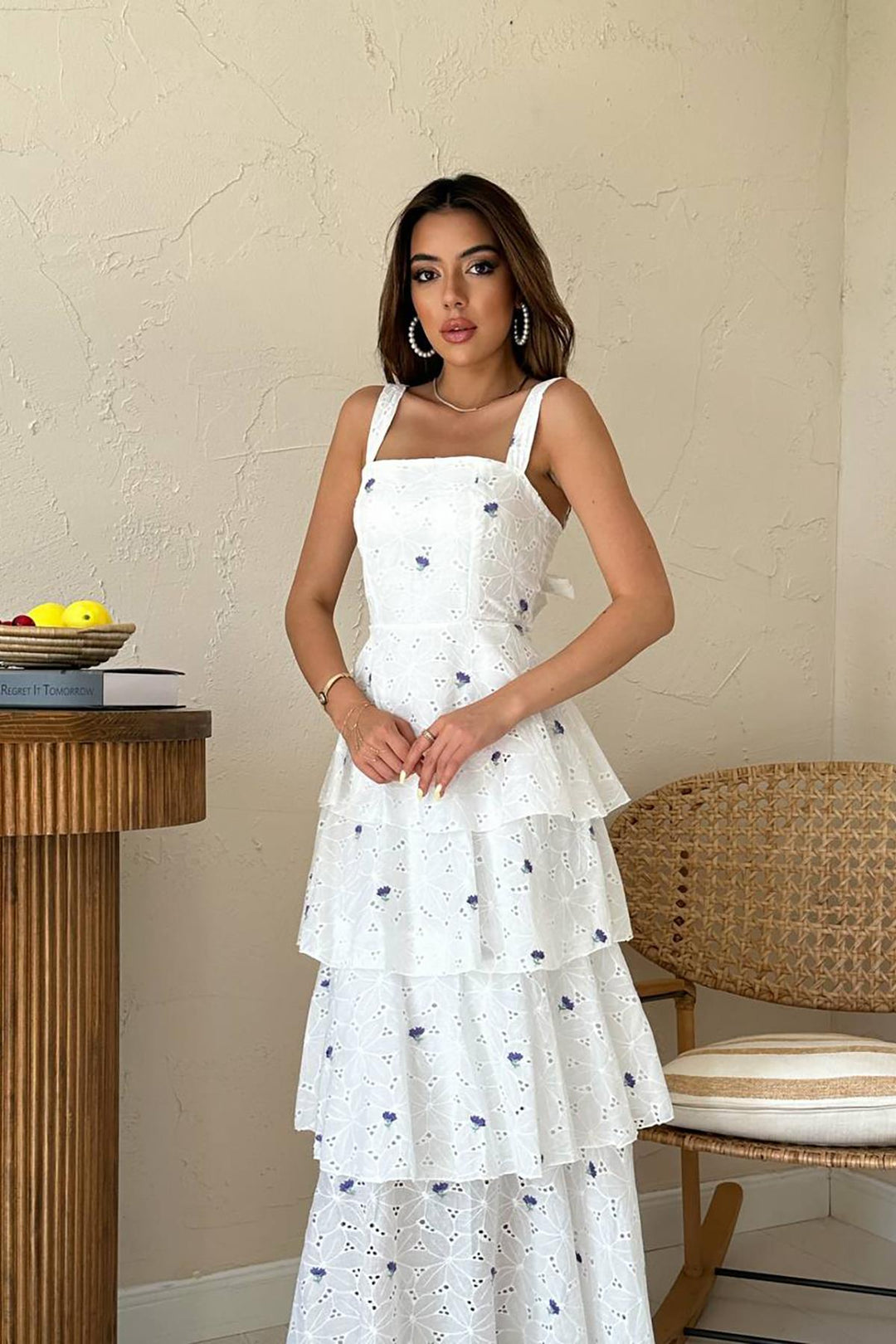 ELS Toptan Lila Kat Kat Arkası Bağlamalı Elbise - Hillsboro