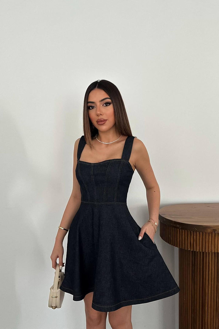 ELS Wholesale Blue Short Lycra Dress - Coalville