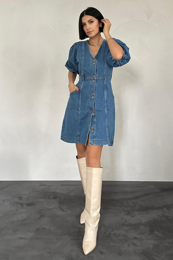 ELS Wholesale Blue Denim Dress - Lac-Brome