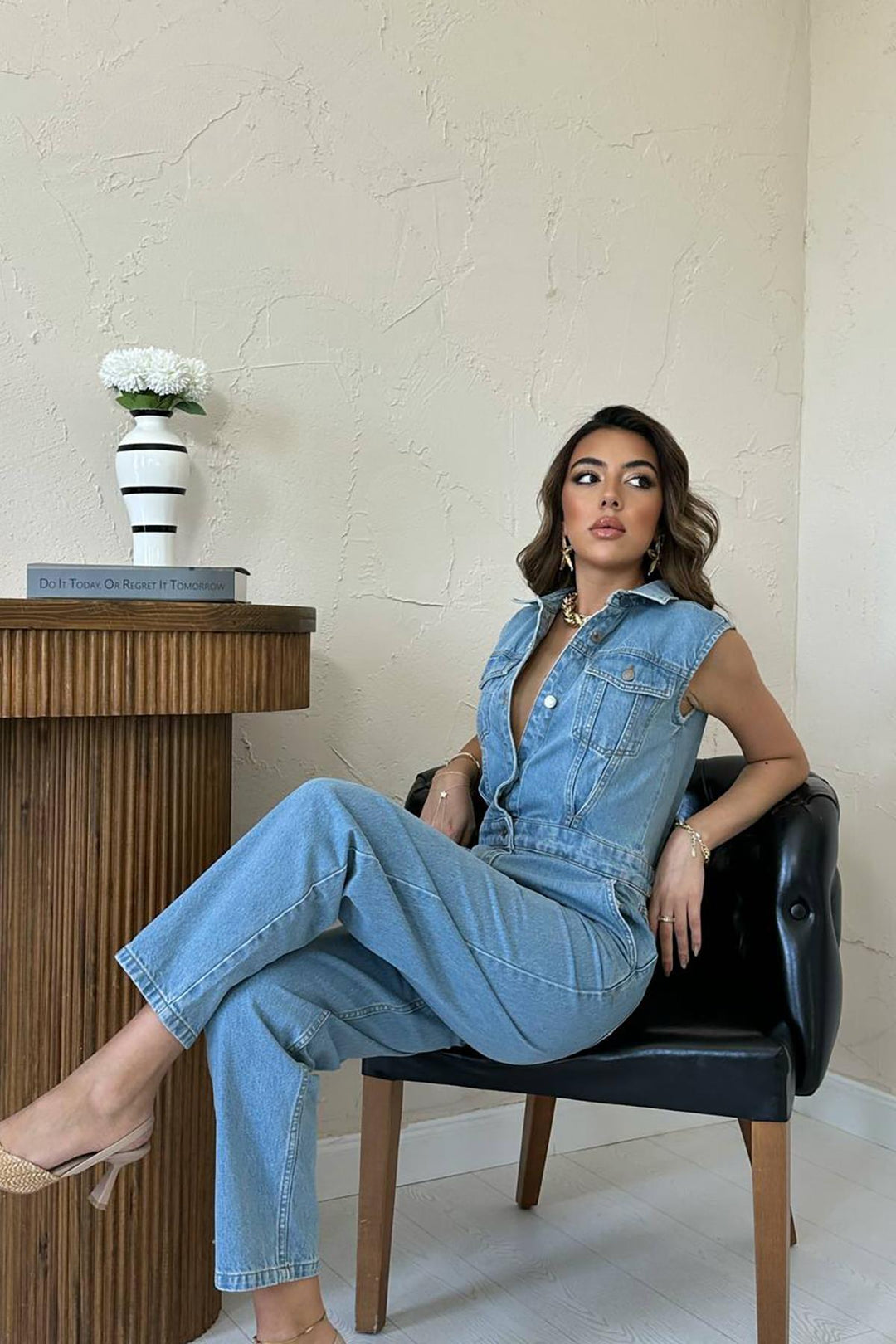 ELS Wholesale Blue Denim Jumpsuit - Kovel