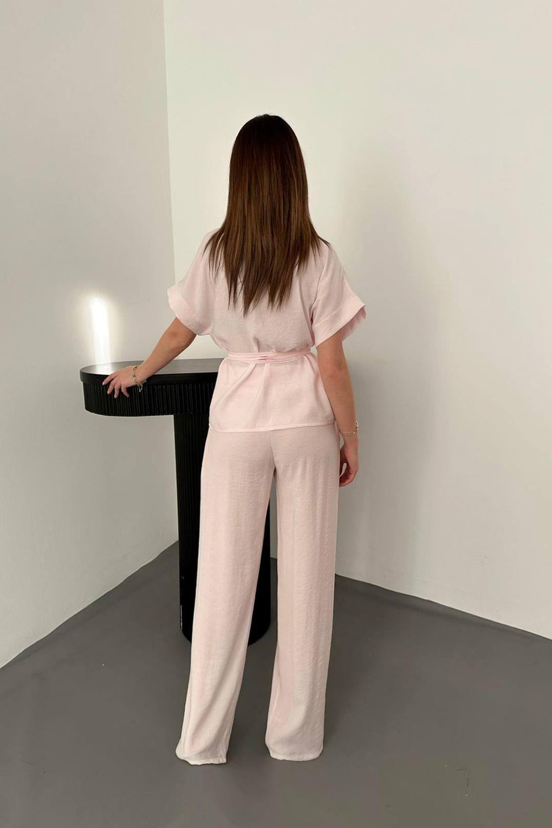 ELS Wholesale Pink Button Detailed Two-Piece Modal Set - Rotherham