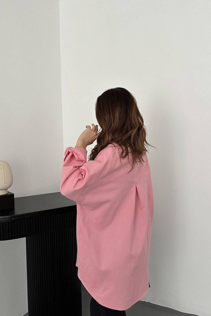 ELS Toptan Pembe Gabardin Gömlek - Belfort