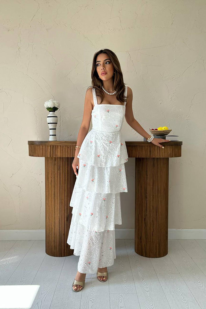 ELS Wholesale Pink Tiered Back-Tie Dress - Santa Rosa