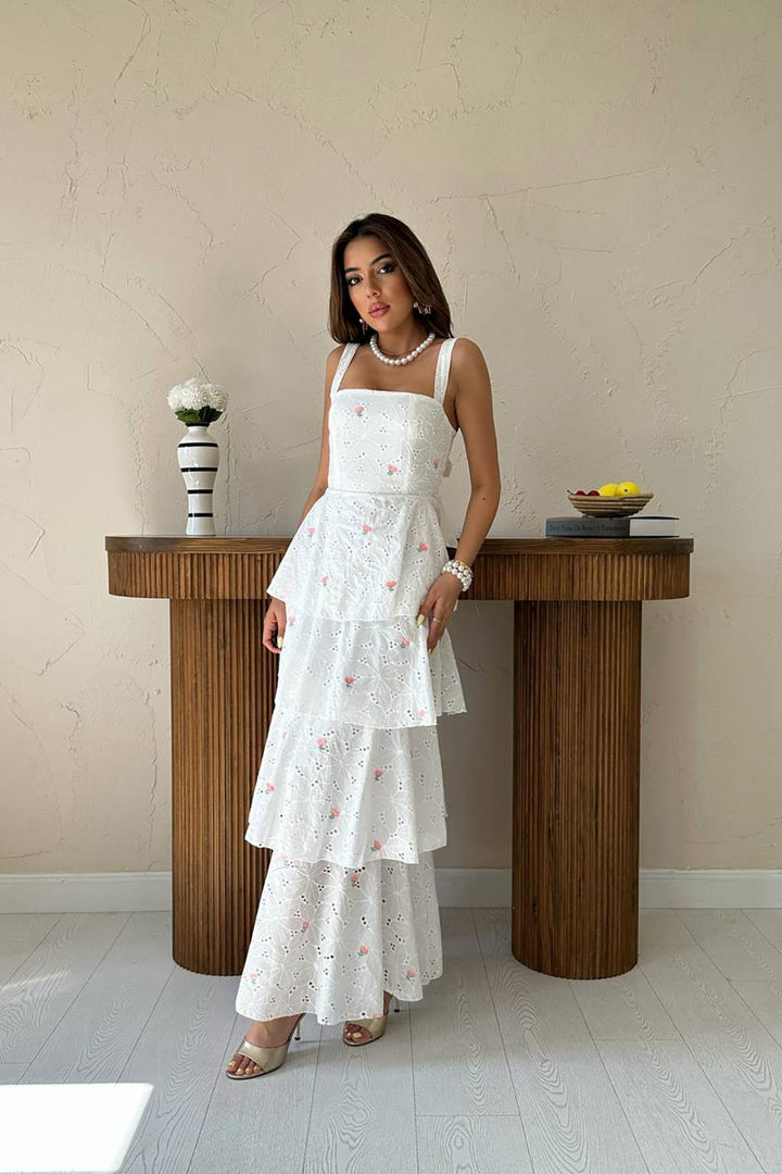 ELS Wholesale Pink Tiered Back-Tie Dress - Santa Rosa