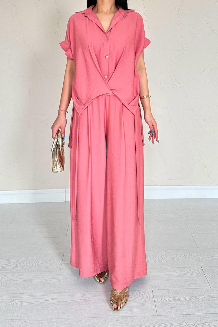 ELS Wholesale Powder Front Ruffled Double Linen Set - Gandía