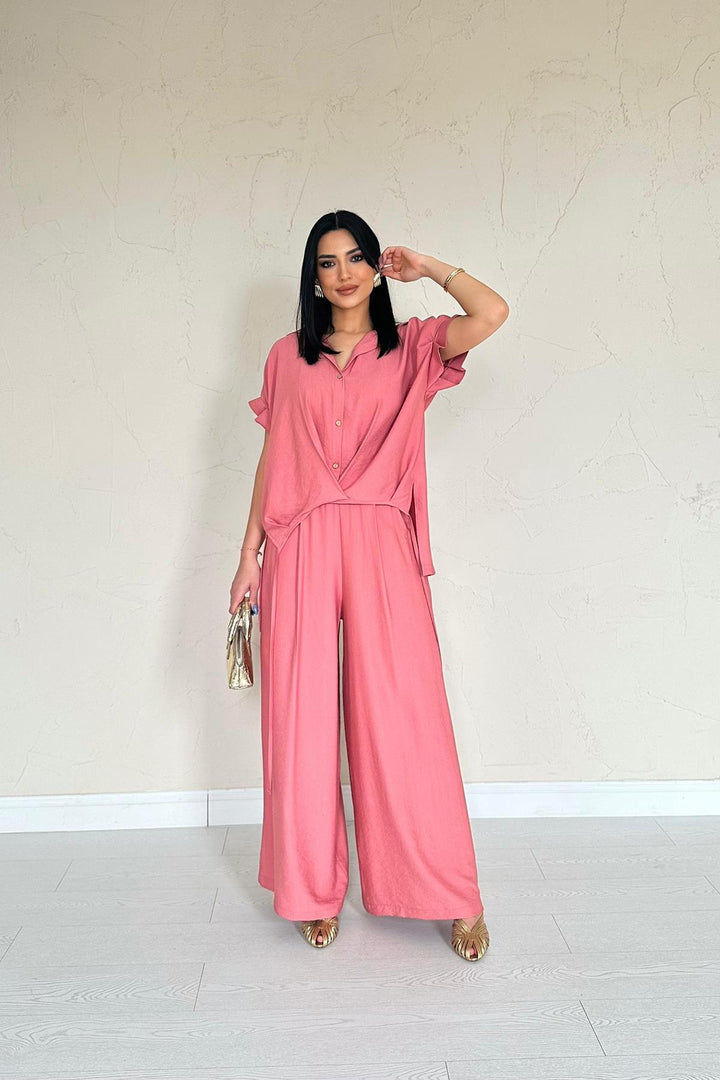 ELS Wholesale Powder Front Ruffled Double Linen Set - Gandía