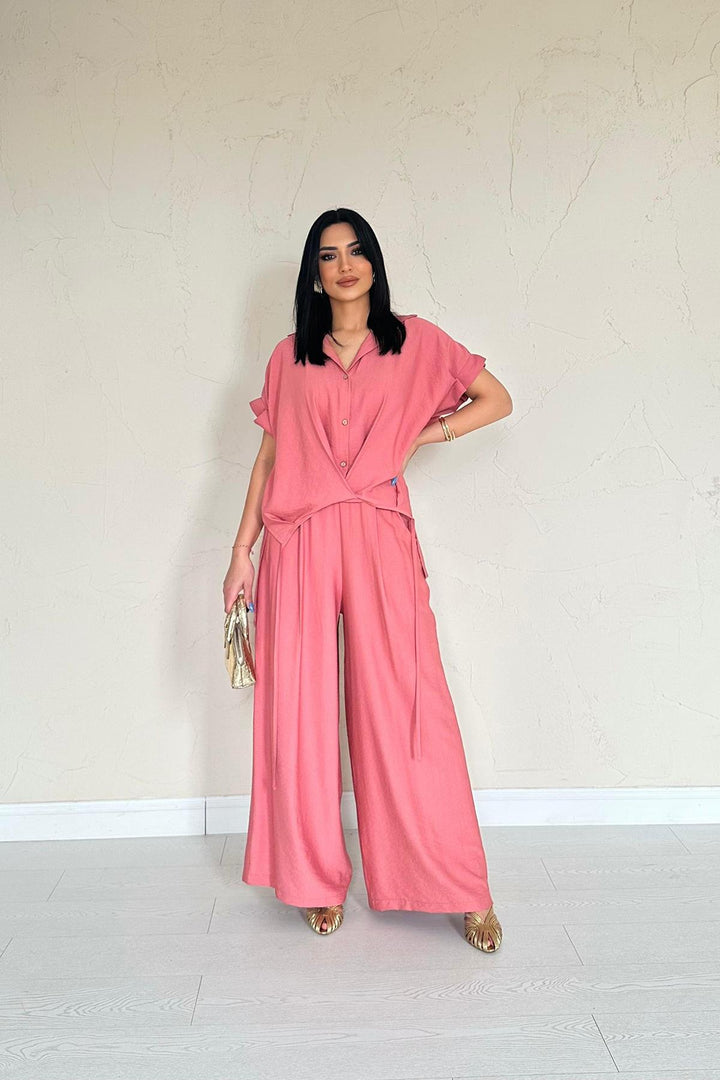 ELS Wholesale Powder Front Ruffled Double Linen Set - Gandía