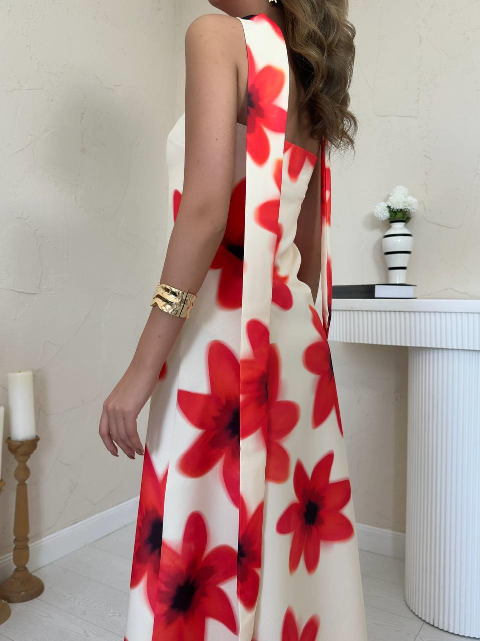 ELS Wholesale Yellow Dress with Scarf Around the Neck - Chisinau